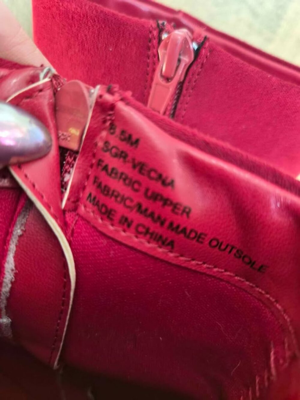 Sugar Red Vecna Ankle Boots Size 8.5 - Picture 5 of 6